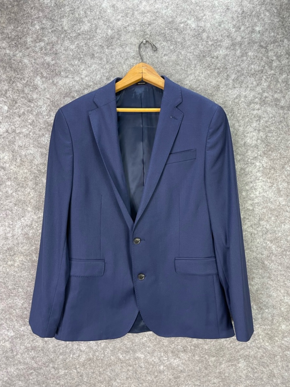 JF J. Ferrar Suit Jacket Mens 40 Regular Blue Slim Fit Stretch 2 Button Blazer